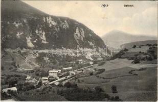 Jajce, Bahnhof / railway station, train. Verlag Johann Tóth (EK)