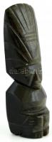 Obszidián azték faragott figura, m: 12 cm