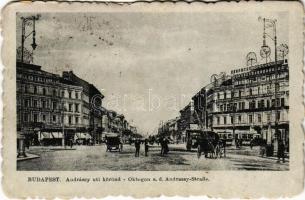 1923 Budapest VI. Andrássy úti körönd, Oktogon, Zeneakadémia, Altenburger János üzlete, Remington, reklám vállalat (fa)