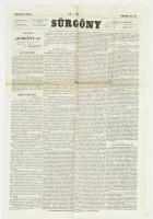 1863 A Sürgöny című újság 3. évfolyamának egyik száma, utolsó oldalon az első cs. k. szabadalmaztatott dunagőzhajózási társaság részletes menettervével