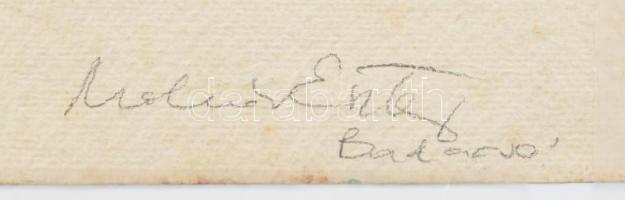 Molnár Eszter (1942 - ): Badacsony. Akvarell, papír, Jelzett, paszpartuban 14x12 cm