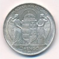 1939. 5P Ag "Horthy balra" T:1-,2 patina
Adamo P8.1