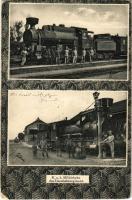 1914 K.u.K. Militärbahn des Eisenbahnregiment / WWI Austro-Hungarian K.u.K. military railroad regiment, field railway, locomotive, train (EM)