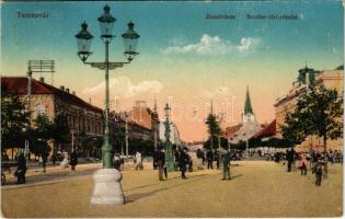 1918 Temesvár, Timisoara; Józsefváros, Scudier téri részlet / square (EK)