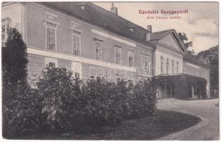 1915 Deregnyő, Deregnye, Drahnov; Gróf Lónyay kastély / castle (EK)