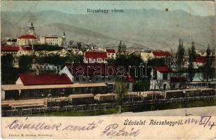 1904 Rózsahegy, Ruzomberok; vasútállomás. Fischer M. kiadása / railway station (EK)