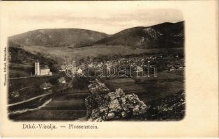 Detrekőváralja, Plossenstein, Plavecké Podhradie; látkép a várromtól. Wiesner Alfred kiadása / view from the castle ruins