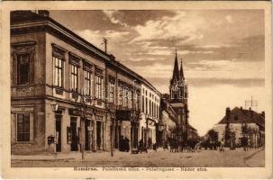 1927 Komárom, Komárno; Palatinská ulice / Palatingasse / Nádor utca, üzletek / street view, shops (EK)