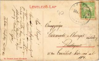 1909 Balatonszemes, Faluszemes; utca részlet. Deutsch József kiadása (fl)