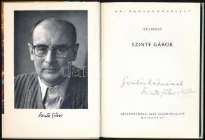 Szíj Rezső: Mai magyar művészet: Szinte Gábor. Szinte Gábor és a szerző által dedikált példány. Bp.,...