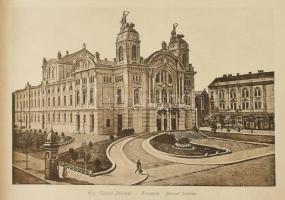 cca 1928-1935 Vederi din Cluj / Kolozsvár látképei. 12 db fekete-fehér fotó, fűzött, harántalakú alb...