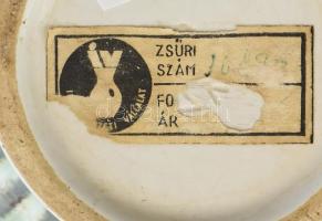 Iparművészeti Vállalatos Gorka váza, mázas kerámia, jelzett, mázrepedésekkel, m: 25 cm