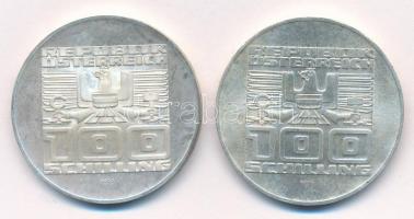 Ausztria 1975. 100Sch Ag "20 éves az Államszerződés" (2x) T:1,1 (eredetileg PP)
Austria 1...