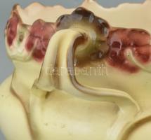 Franz Ant Mechlen szecessziós, óriás fajansz kaspó. Kézzel festett, jelzett, minimális kopással. d: ...