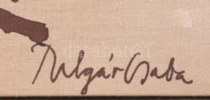 Polgár Csaba (1942-2016): Textilkép. Jelzett. 38x38 cm