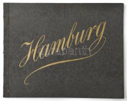 cca 1900-1910 Hamburg, szecessziós album 24 db fekete-fehér képpel. Frankfurt a. M., Gerhard Blümlein & Co., papírkötésben, 23,5x19 cm