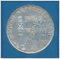 1981. 500Ft Ag "Bartók Béla" MNB tokban T:BU Adamo EM62