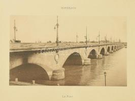 cca 1890-1900 Bordeaux, album 24 db fekete-fehér képpel, zsinórfűzött papírkötésben, kissé sérült bo...