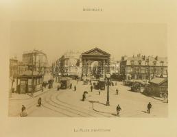 cca 1890-1900 Bordeaux, album 24 db fekete-fehér képpel, zsinórfűzött papírkötésben, kissé sérült bo...