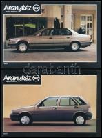 cca 1990 2 db Aranykéz autós-motoros füzet (2., 3. sz.), színes képekkel illusztrálva