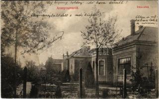 1916 Aranyosmarót, Zlaté Moravce; Irma utca, villa. Steiner Samu kiadása / street view, villas (fa)