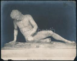 cca 1920-1940 Róma, szobrok, emlékművek, 8 db fotó, sérülésekkel, 24x20 cm körüli méretben