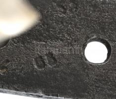 Régi. réz ajtózár, kilinccsel, zárcímmel, kulccsal, ellendarabbal, szép, megtisztított, működő állap...