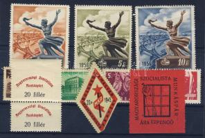 1935-1945 11 db mozgalmi levélzáró és segélybélyeg