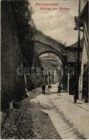 1908 Nagyszeben, Hermannstadt, Sibiu; Aufstieg zum Rarthaus. Karl Graef / utca a városházánál / street near the town hall