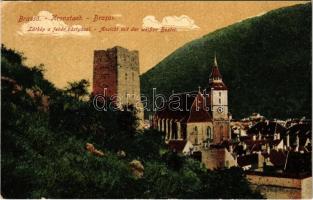 1918 Brassó, Kronstadt, Brasov; Fehér bástya / tower + "ZENSURABTEILUNG WIEN" (EK)