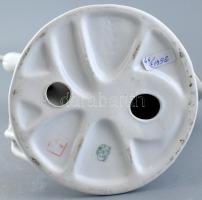 Lux nagyméretű porcelán gólya, kézzel festett, jelzett, kopásnyomokkal, gyári mázhibákkal, m: 39 cm