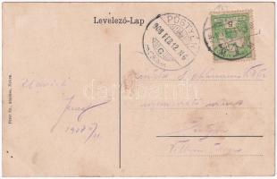 1908 Nyitra, Nitra; Vármegye utca, Nyitrai Hitelbank, Weigl A. üzlete. Fürst Sz. kiadása / street vi...