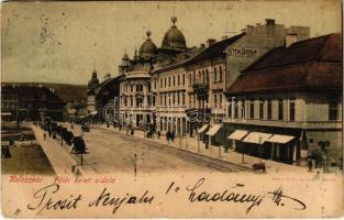 1903 Kolozsvár, Cluj; Fő tér keleti oldala, Szele Márton, Stein Bertalan üzlete / square, shops