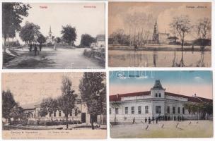 Topolya, Bácstopolya, Backa Topola; - 8 db RÉGI város képeslap / 8 pre-1945 town-view postcards
