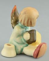 Goebel/Hummel angyalka, kézzel festett kerámia, jelzett, kis kopásnyomokkal, m: 6 cm