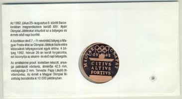 1992. "Barcelona" emlékérem érmés borítékon T:PP Csak 10.000db!