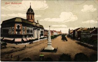 1917 Arad, Andrássy tér, szobor / square, statue (EK)