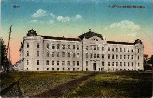 1916 Arad, MÁV üzletvezetőség palotája. Vasúti levelezőlapárusítás 57. 1915. / Directorial palace of the Hungarian State Railways