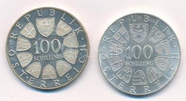 Ausztria 1976. 100Sch Ag "200 éves a Várszínház" (2x) T:1,1 (eredetileg PP)
Austria 1976....