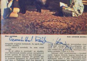 Rátonyi Róbert színész dedikációja, és lánya Rátonyi Hajni, valamint Pátzay Pál szobrászművész aláír...