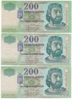 1998-2005. 200Ft (3xklf) T:III