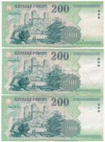 1998-2005. 200Ft (3xklf) T:III