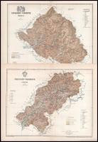 cca 1890-1900 össz. 43 db különféle témájú térkép a Pallas Nagy Lexikonából és többségében a Meyer&#...