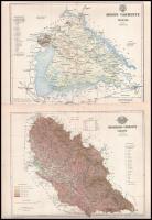 cca 1890-1900 össz. 43 db különféle témájú térkép a Pallas Nagy Lexikonából és többségében a Meyer&#...