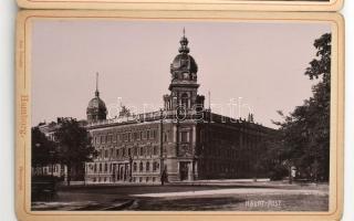 cca 1890-1900 Hamburg, leporelló 12 db keményhátú, fekete-fehér fotóval, Max Priester Photograph., d...