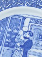 Rörstrand porcelán tál, 3 db, levonóképes, jelzett, hibátlan, d: 21 cm