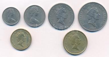 Új-Zéland 1967-1990. 5c-2$ (6xklf) T:2
New Zealand 1967-1990. 5 Cents - 2 Dollars (6xdiff) C:XF