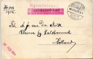 1904 Szenttamás, Bácsszenttamás, Srbobran; Gyógyszertár. Uncsity (Uncic) kiadóhivatalának kiadása / ...