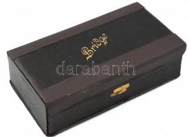 Bridge feliratos kártyadoboz, kopott, 22x12cm