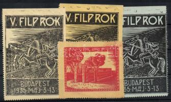 1935 V. FILPOK 4 db reklámbélyeg